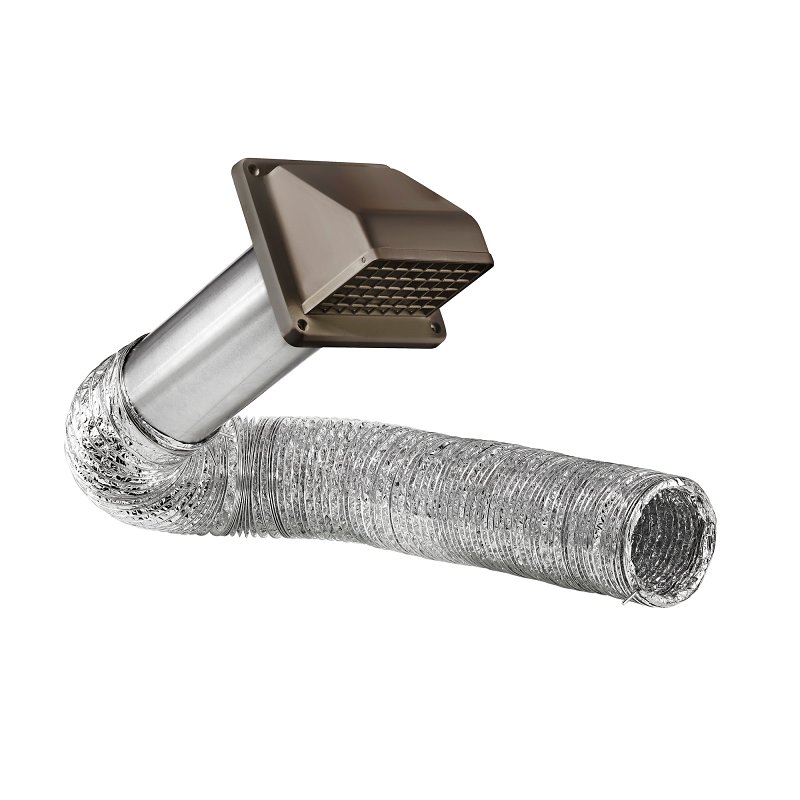 Lambro 1373B Wall Hood Vent Kit, Plastic, Brown