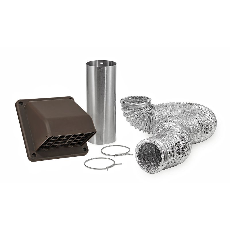 Lambro 1373B Wall Hood Vent Kit, Plastic, Brown