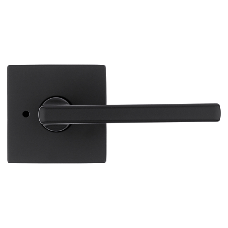 Kwikset Signature Series 730HFL SQT 514 CP Privacy Door Lock, Halifax Design, Lever Handle, Matte, Zinc, Black