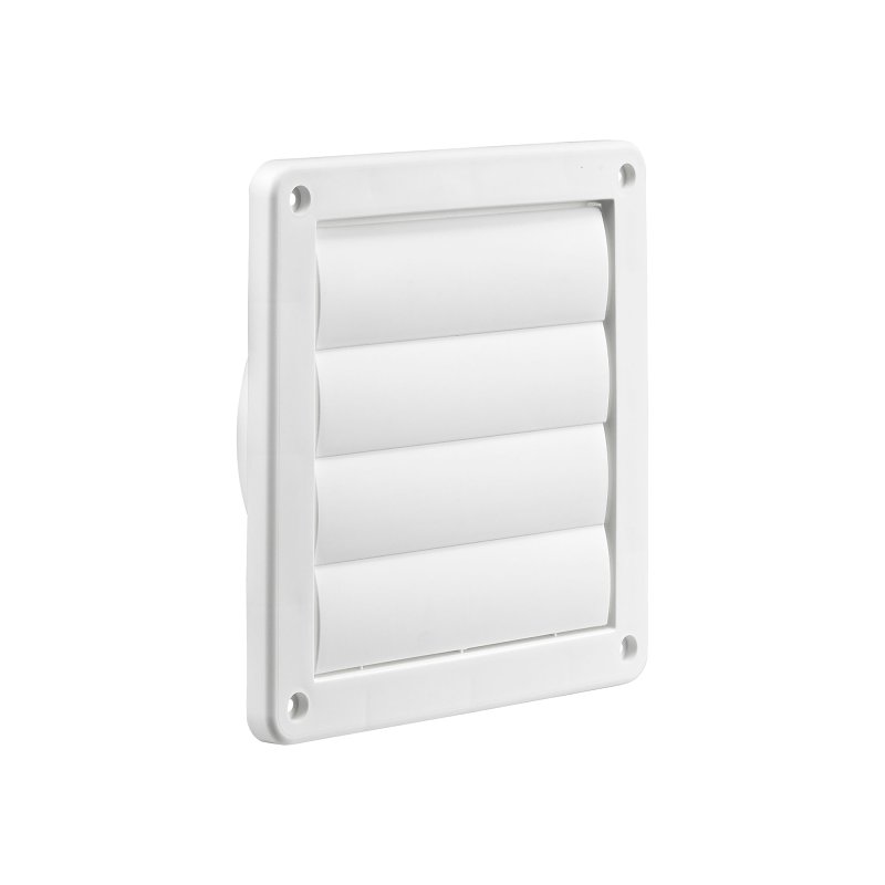 Lambro 361W Louvered Vent, 6 in W, Plastic