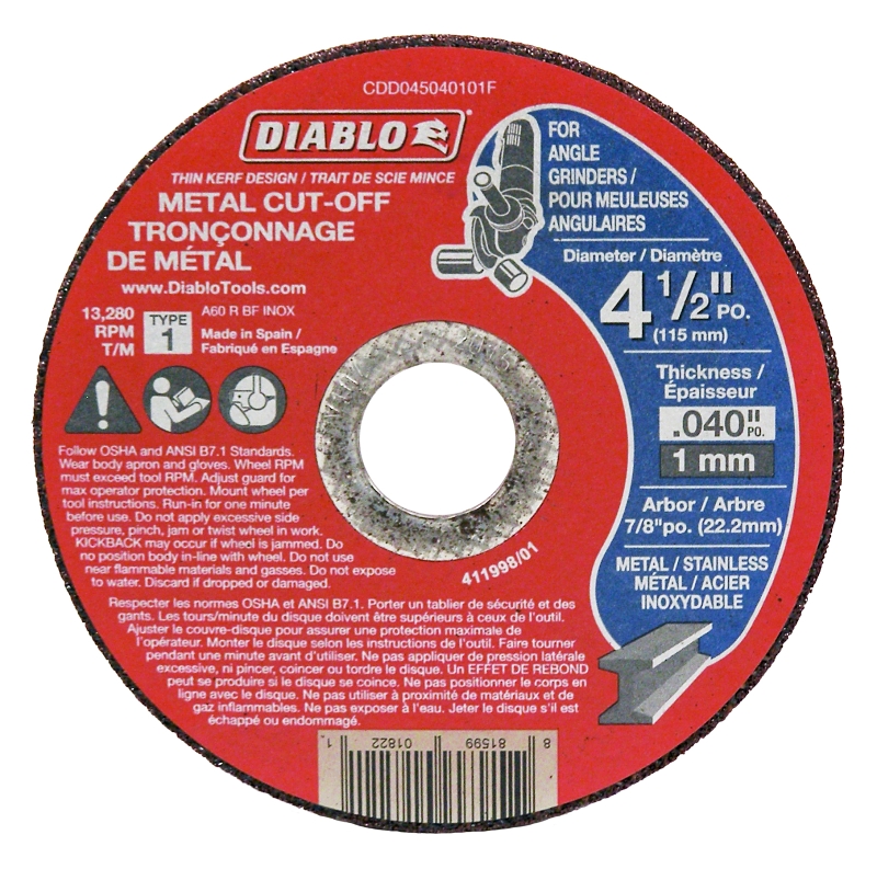 DISC CT-OFF MTL 4-1/2X0.04X7/8