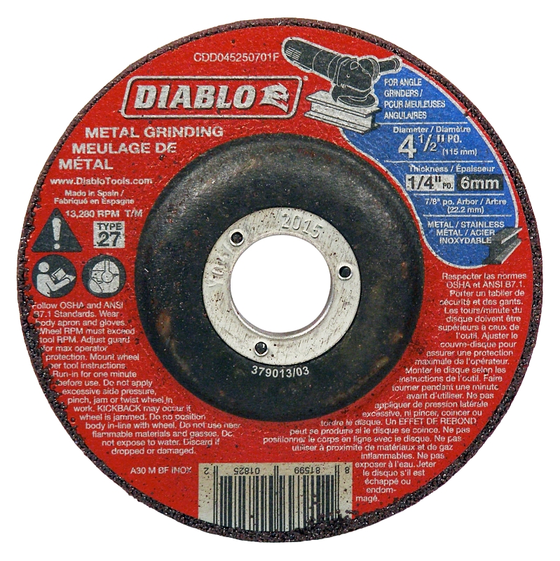 WHEEL GRIND MTL 4-1/2X1/4X7/8