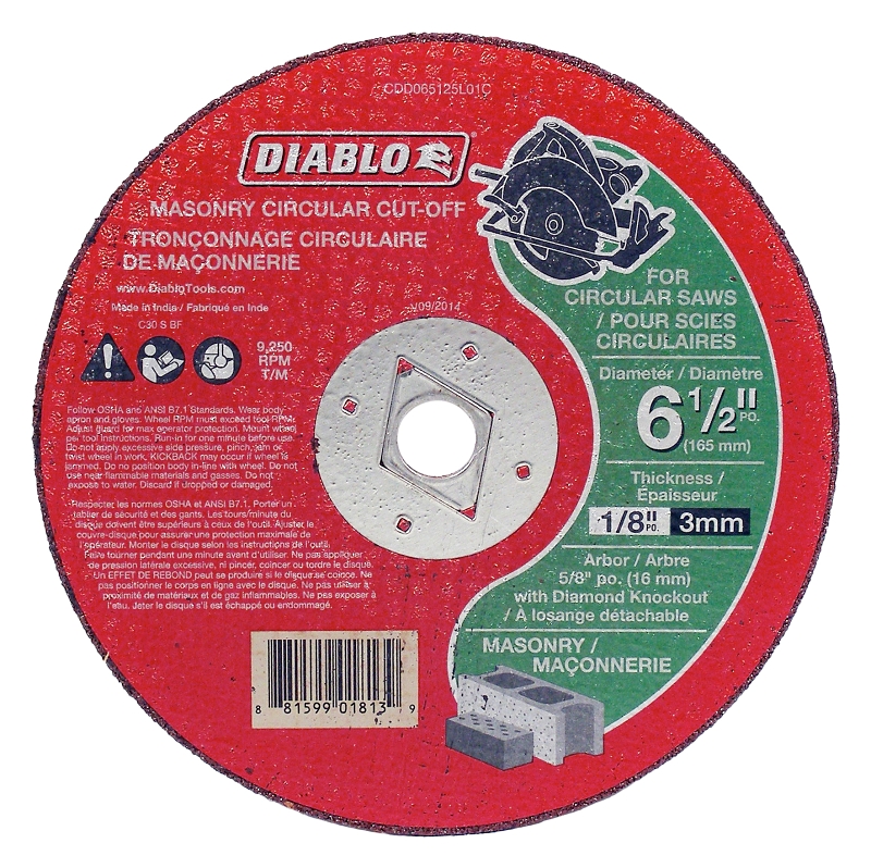 DISC CT-OF MSNRY 6-1/2X1/8X5/8