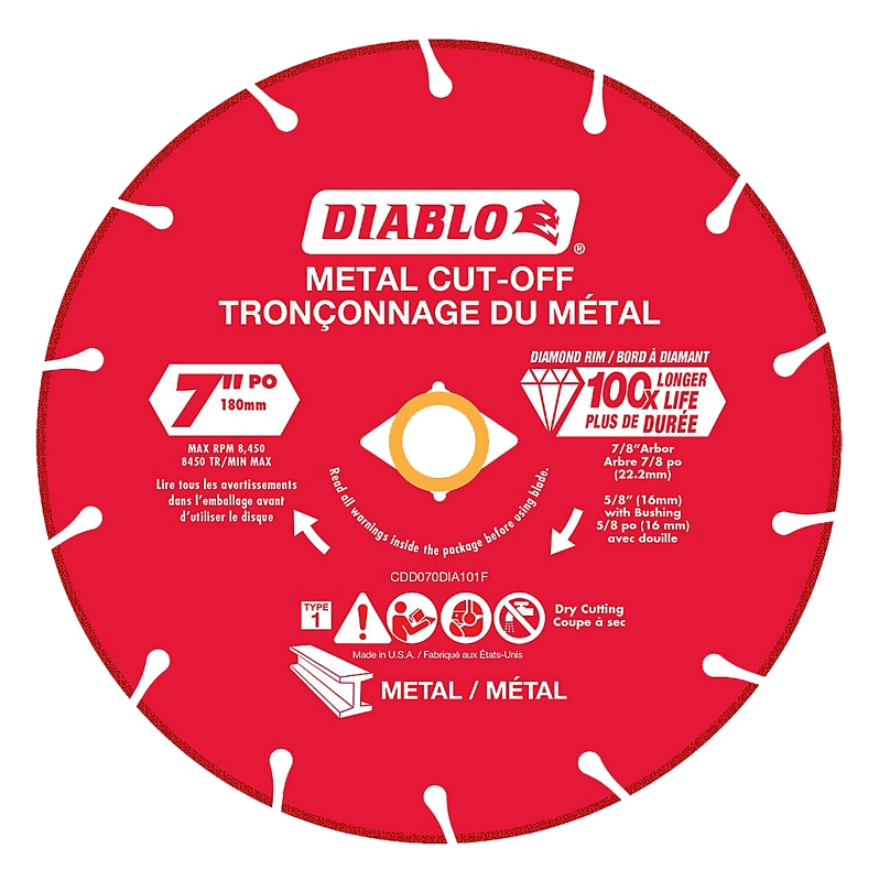 DISC CUT-OFF METAL DIAMOND 7IN