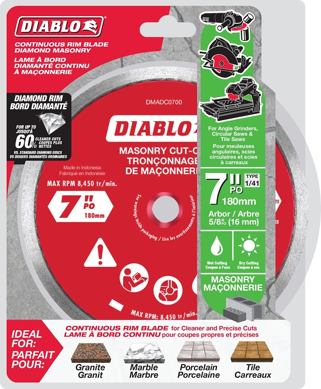 DISC CUT-OFF CONT RIM DMND 7IN