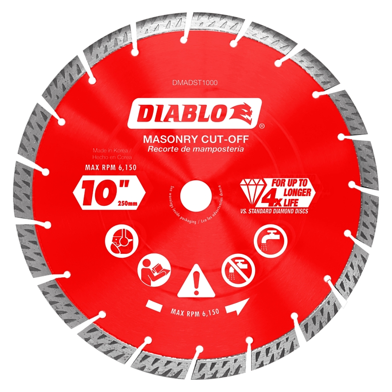 DISC CUT-OFF SEGMNTD DMND 10IN