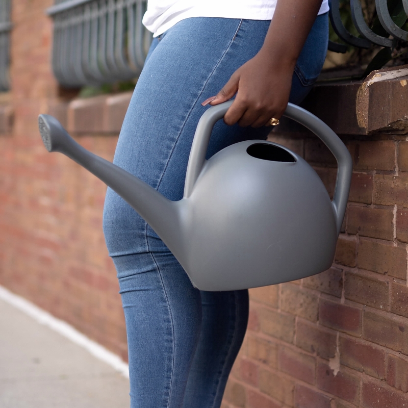 Bloem RWC2-908 Watering Can, 2 gal Can, Rosette Spout, Polypropylene, Gray