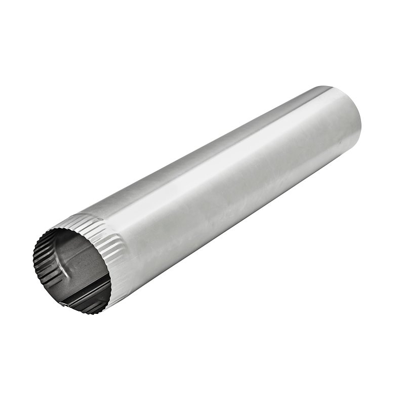 Lambro 427 Snap Lock Pipe, 4 in Dia, 60 in L, Aluminum