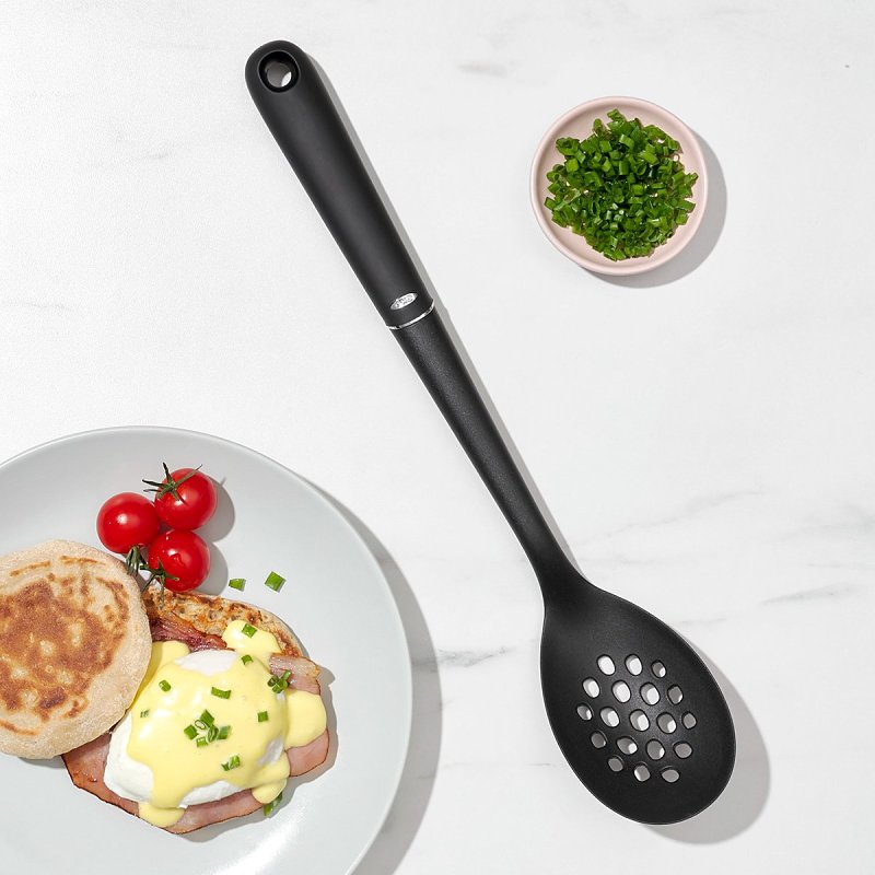 Good Grips 1191300 Non-Stick Spoon, 13 in OAL, Nylon, Black