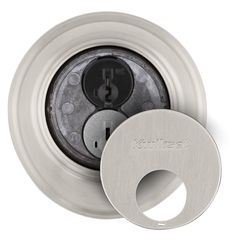 Kwikset 816 15RCAL/RCS Deadbolt, Alike Key, Steel, Satin Nickel, 2-3/8 to 2-3/4 in Backset, SmartKey Keyway