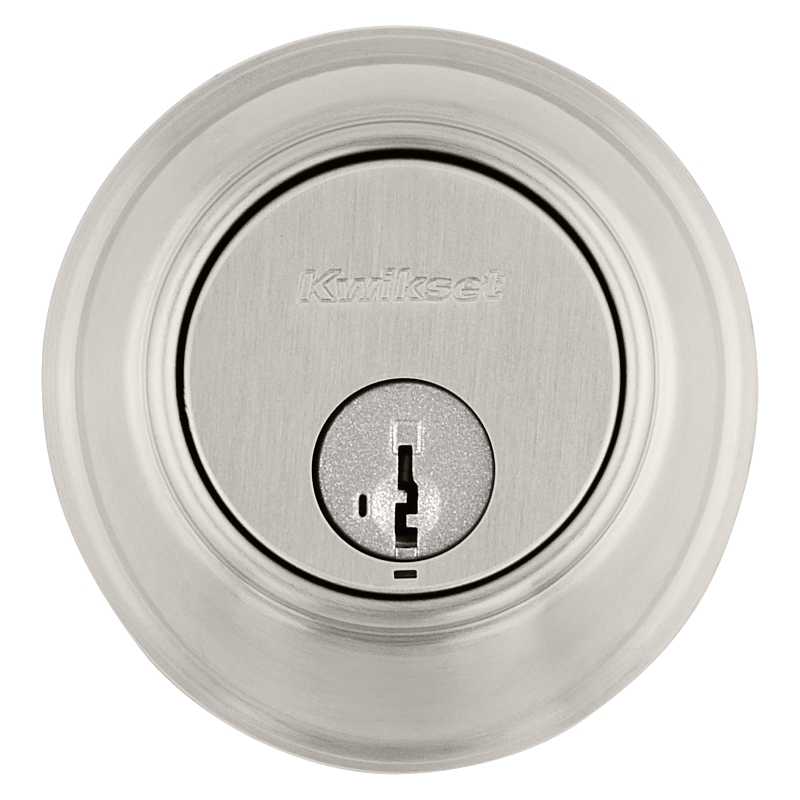Kwikset 816 15RCAL/RCS Deadbolt, Alike Key, Steel, Satin Nickel, 2-3/8 to 2-3/4 in Backset, SmartKey Keyway