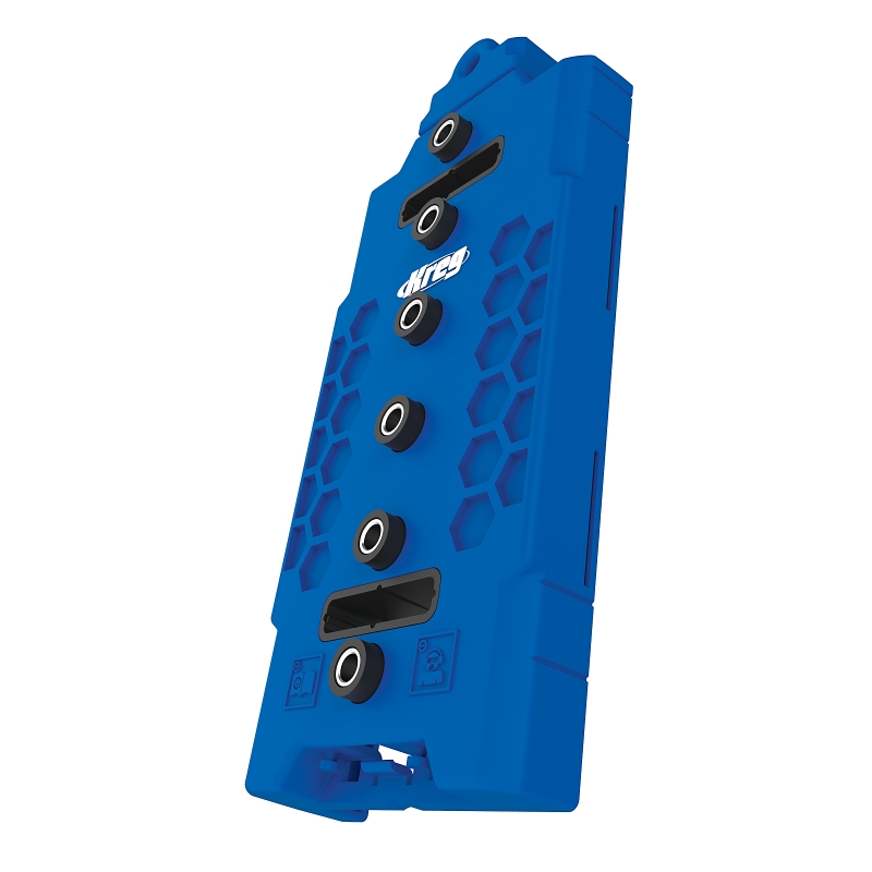 Kreg KMA3232 Shelf Pin Jig, 6-Guide Hole, For: 1/4 in Kreg Shelf Pin Jig Drill Bit, 5 mm Kreg Shelf Pin Jig Drill Bit