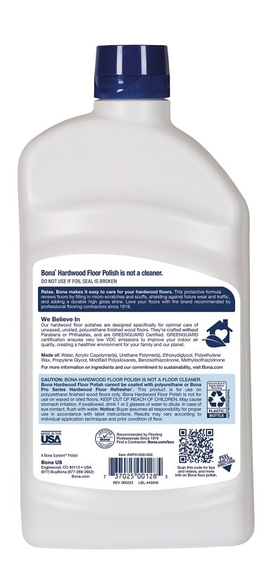 Bona WP510051002 Floor Polish, 32 oz