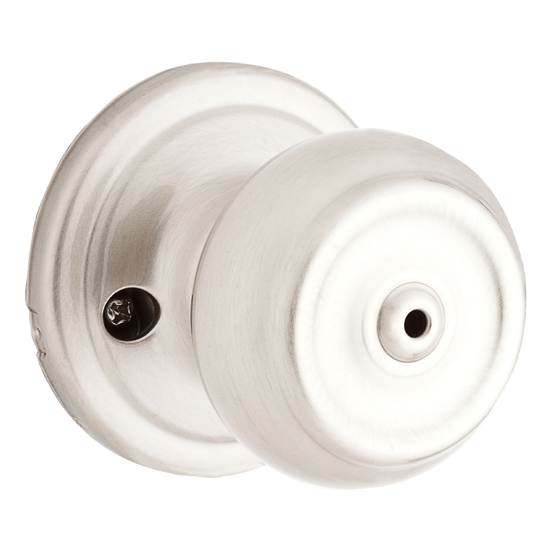 Weiser Phoenix Series 9GA3310-010 Privacy Door Knob, 2-3/16 in Dia Knob, Satin Nickel