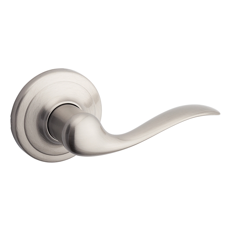 Weiser Toluca Series GLA12 TC15 MS RH Half Dummy Lock, Lever Handle, Satin Nickel, 2-3/8 to 2-3/4 in Backset