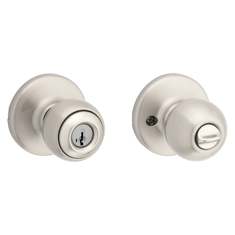 Kwikset 400P156ALRCSK3BX Keyed Entry Knob, Satin Nickel
