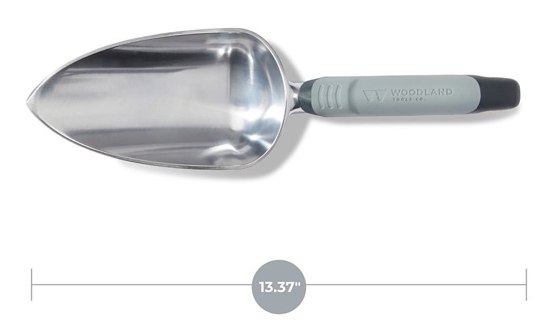 Woodland Tools Co 30-9008-100 Heavy-Duty Trowel, Extra Wide Blade, Aluminum Blade, Poly Handle, 13.37 in OAL