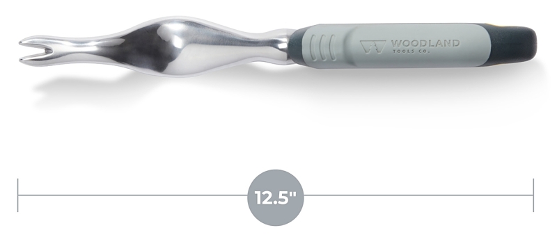 Woodland Tools Co 30-9009-100 Heavy-Duty Weeder, Aluminum Blade, Bowed, Split Tip Blade