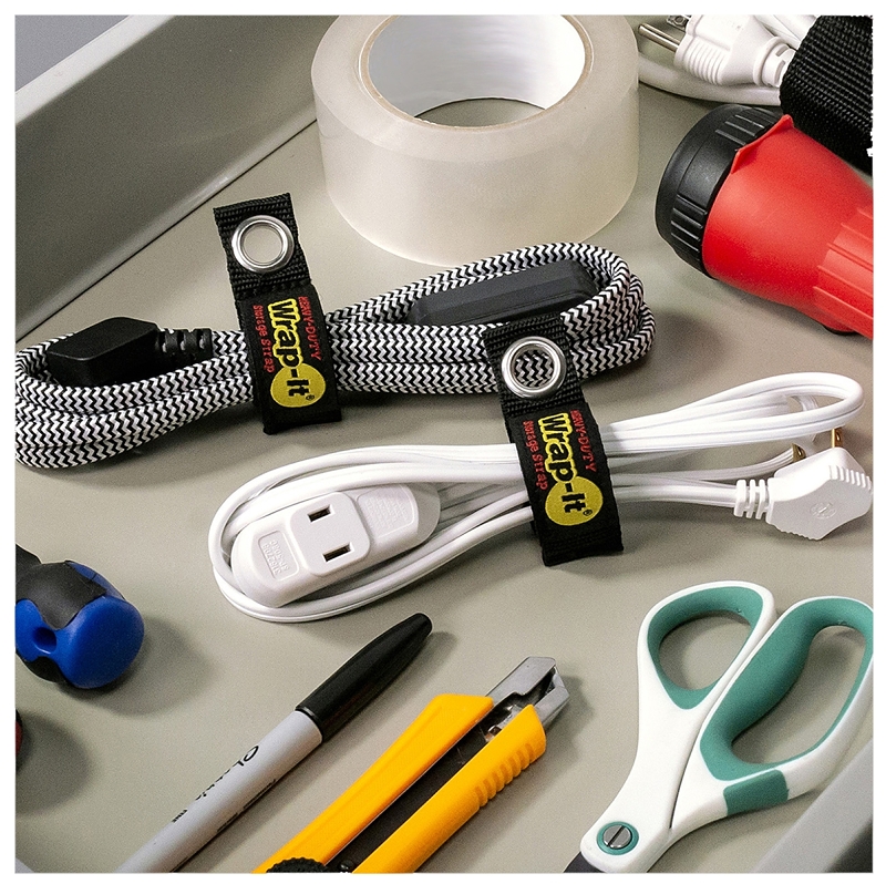 Wrap-It Storage 104-10BX Storage Strap, 1.9 in Dia, 1 in W, 7 in L, Polypropylene, 25 lb Working Load