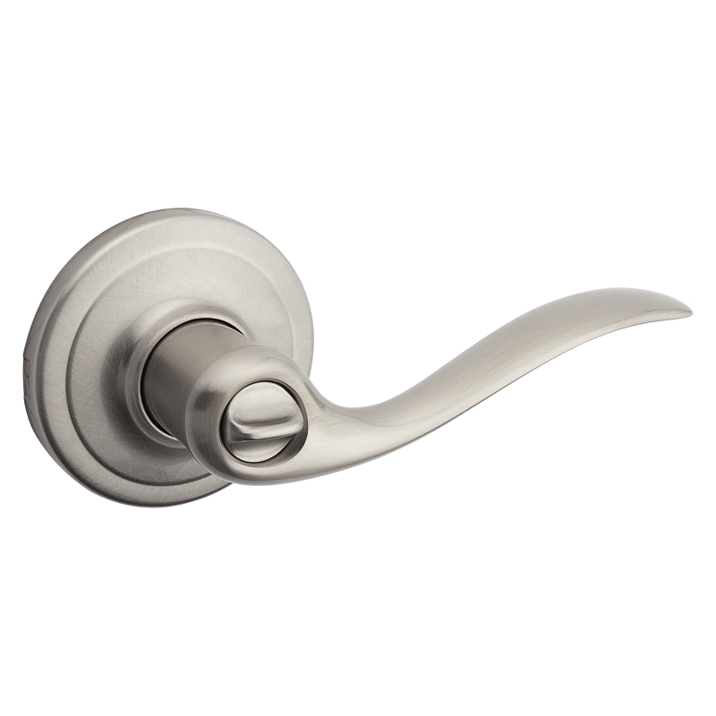 Kwikset Signature Series 730TNL15RCALRCS Privacy Lever, Thumbturn Lock, Satin Nickel, Reversible Hand, 4-7/32 in L Lever