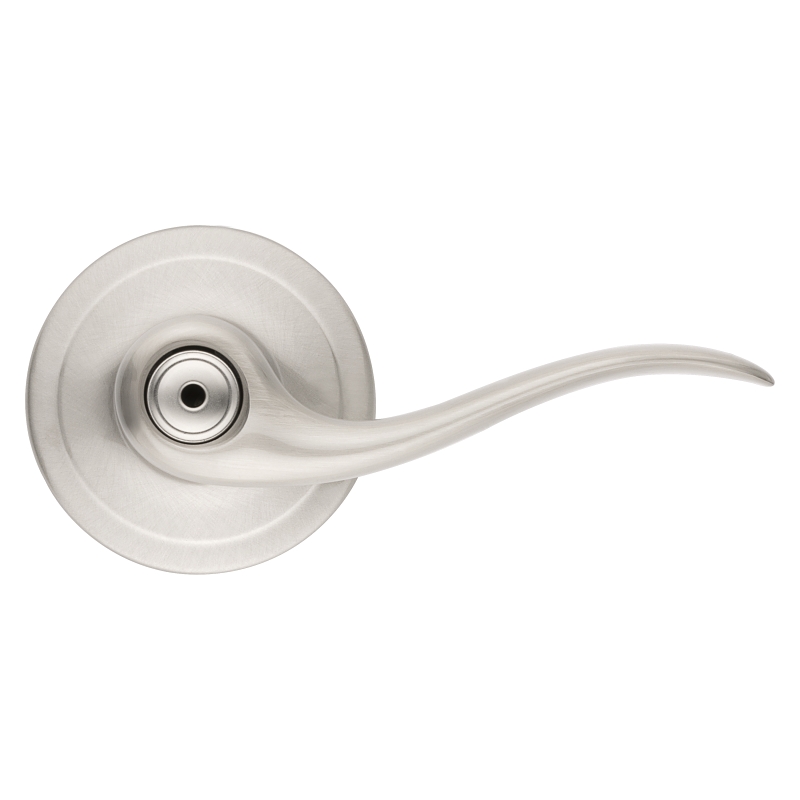 Kwikset Signature Series 730TNL15RCALRCS Privacy Lever, Thumbturn Lock, Satin Nickel, Reversible Hand, 4-7/32 in L Lever