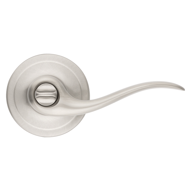 Kwikset Signature Series 730TNL15RCALRCS Privacy Lever, Thumbturn Lock, Satin Nickel, Reversible Hand, 4-7/32 in L Lever