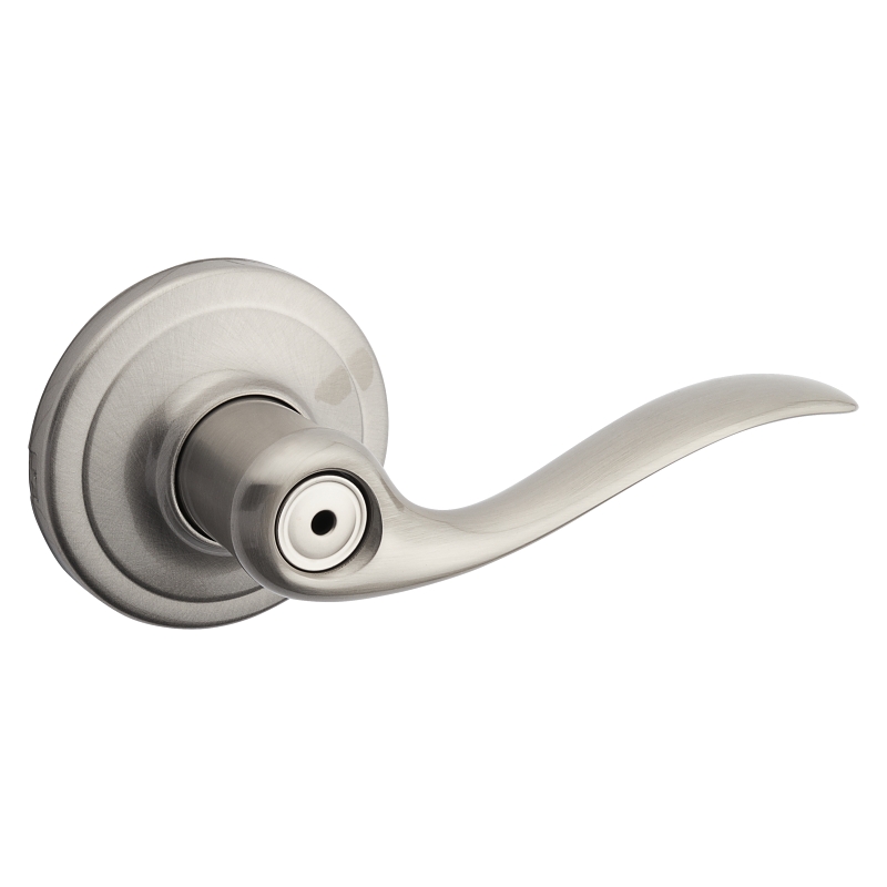 Kwikset Signature Series 730TNL15RCALRCS Privacy Lever, Thumbturn Lock, Satin Nickel, Reversible Hand, 4-7/32 in L Lever