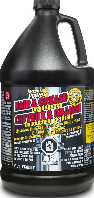 Instant Power 1972 Hair Grease Drain Opener, Liquid, 1 gal