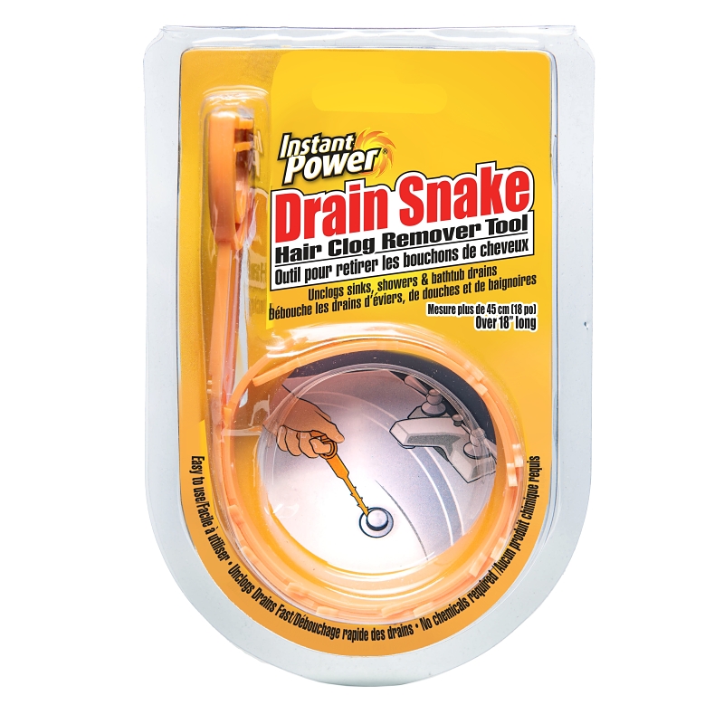 Instant Power 4807 Drain Snake Hair Clog Remover Tool