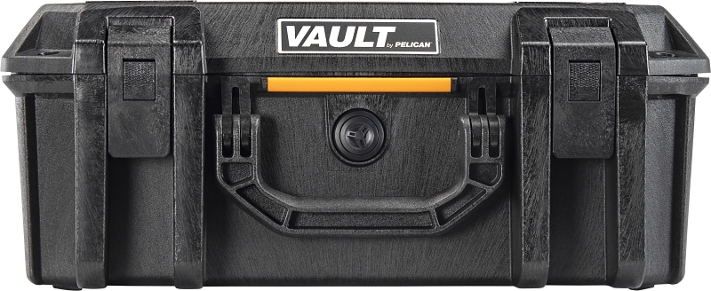 Pelican International VCV300-0020BLK Large Pistol Case, Polyethylene, Black, Hasp Lock