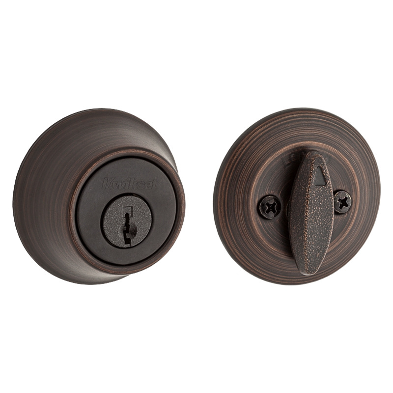 Kwikset 96600-542 Deadbolt, Alike Key, Steel, Venetian Bronze, 2-3/8 to 2-3/4 in Backset