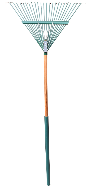 Rugg DS24-54C Deluxe Springback Rake, 24 in L Head, Steel Tine, 54 in L Handle