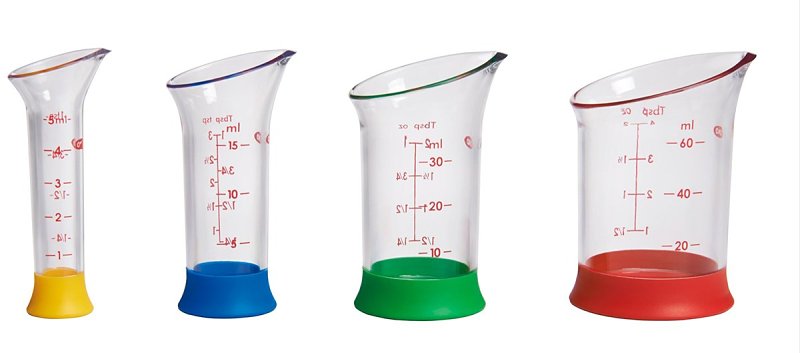 Good Grips 1263680 Mini Measuring Beaker Set, Plastic, Assorted