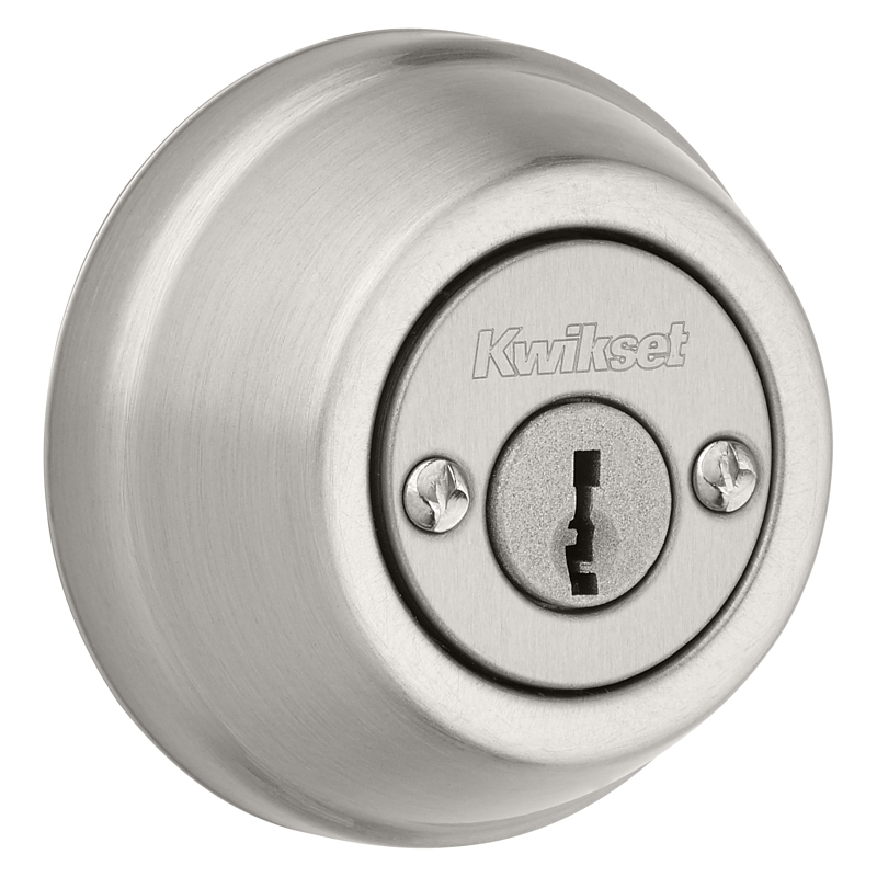 Kwikset Signature Series 785 15 RCAL V1 Deadbolt, 2 Grade, Metal, Satin Nickel, 2-3/8 to 2-3/4 in Backset, KW1 Keyway