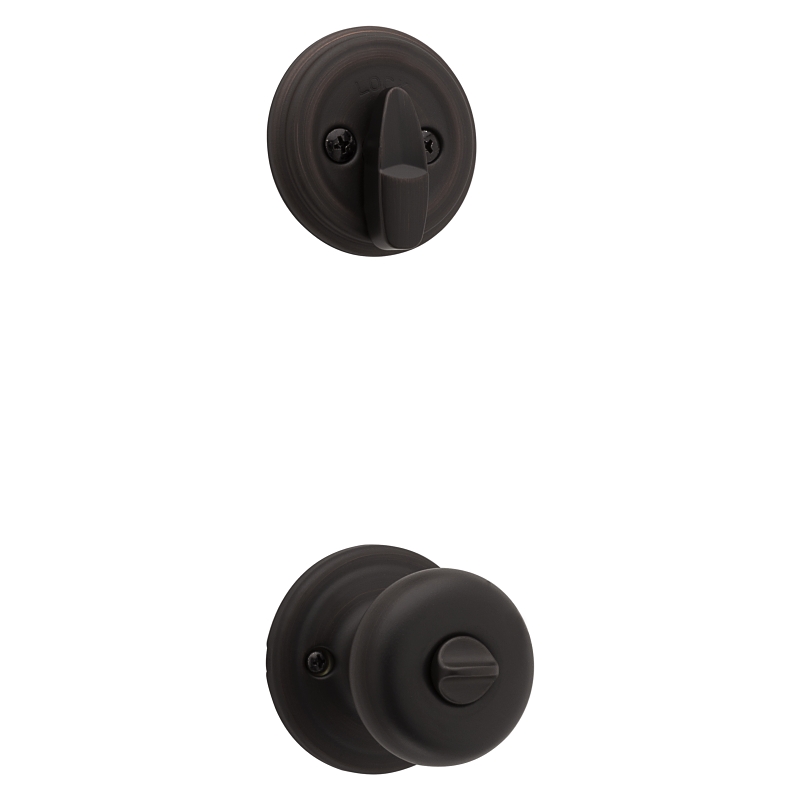 Kwikset 95530-019 Handleset, 2 Grade, Venetian Bronze, 2-3/8 x 2-3/4 in Backset, KW1 Keyway, 1-3/4 in Thick Door