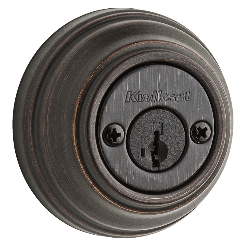 Kwikset 98511PSMTCP Deadbolt, 1 Grade, Keyed Alike Key, Steel, Venetian Bronze, 2-3/8 x 2-3/4 in Backset, KW1, K4 Keyway