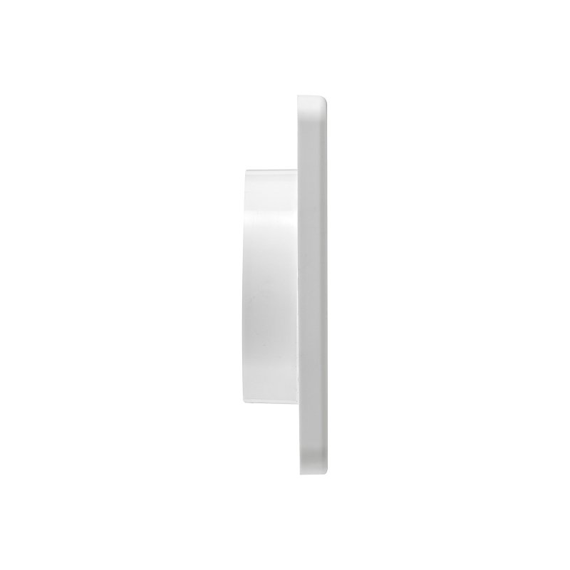 Lambro 2676W Louvered Vent, 4 in L, 4.64 in W, Plastic, White, Wall Installation