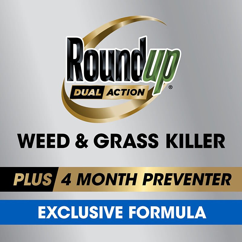 Roundup 5324504 Dual Action Weed and Grass Killer, Liquid, Trigger Spray Application, 1 gal