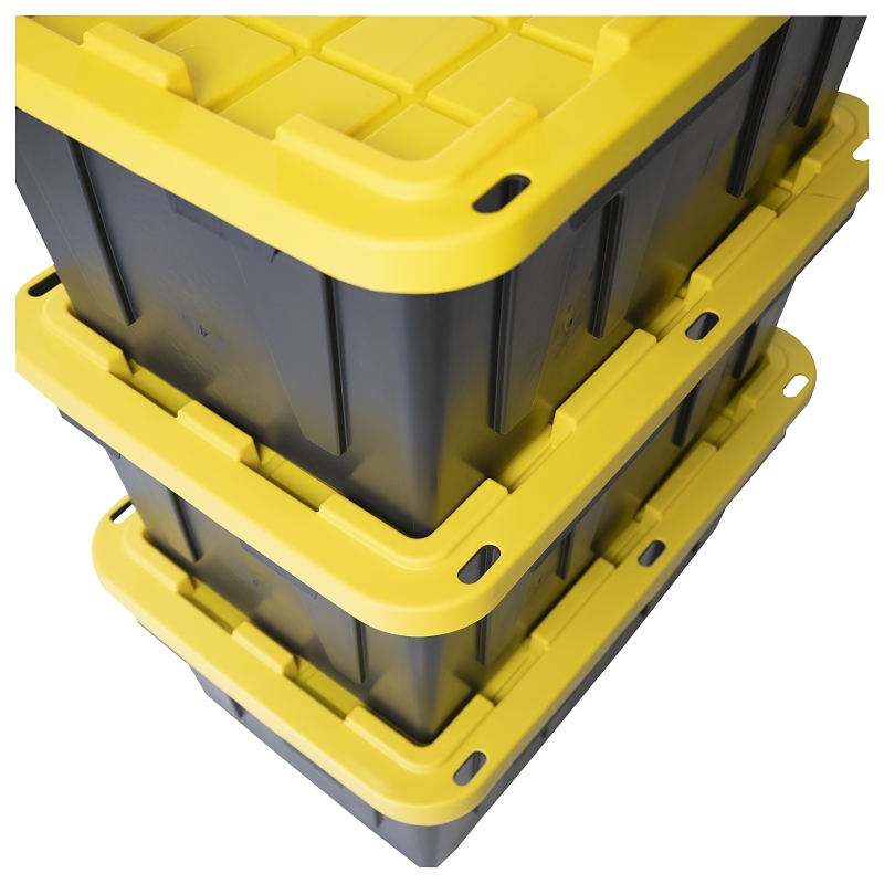 Centrex 27GBLKYW Tough Box, Polypropylene, Black/Yellow, 30.88 in L, 20.31 in W, 14.55 in H