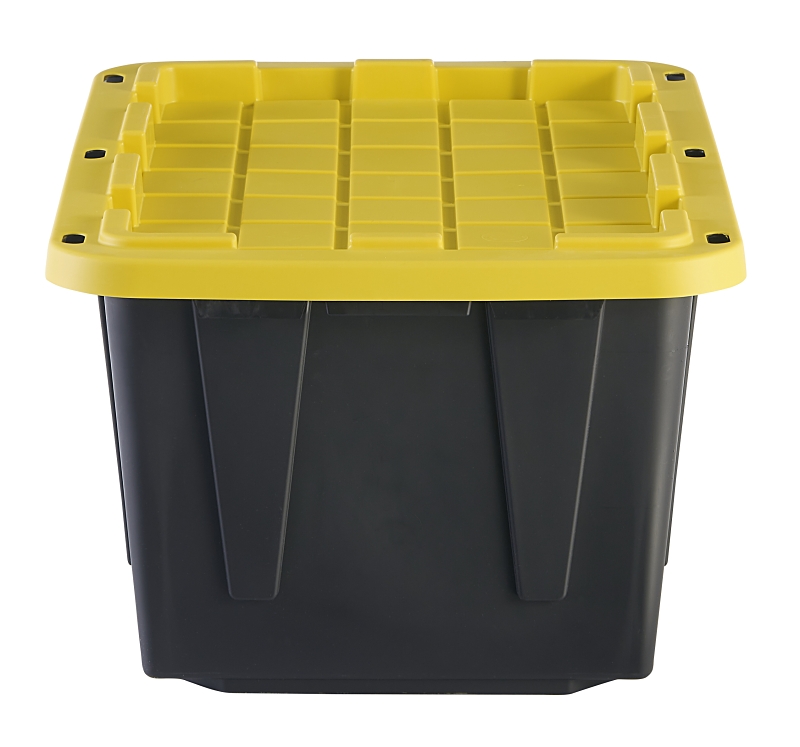 Centrex 27GBLKYW Tough Box, Polypropylene, Black/Yellow, 30.88 in L, 20.31 in W, 14.55 in H
