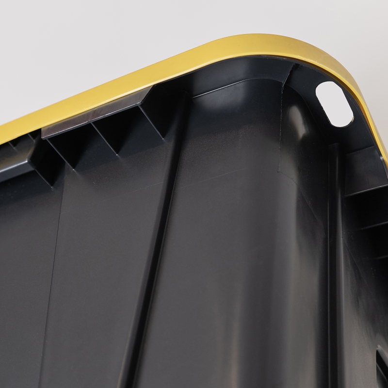 Centrex 27GBLKYW Tough Box, Polypropylene, Black/Yellow, 30.88 in L, 20.31 in W, 14.55 in H