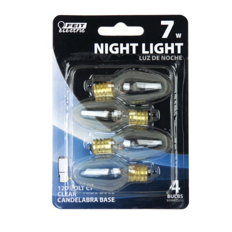 BULB INCAN NIGHT CRD SW CLR 7W