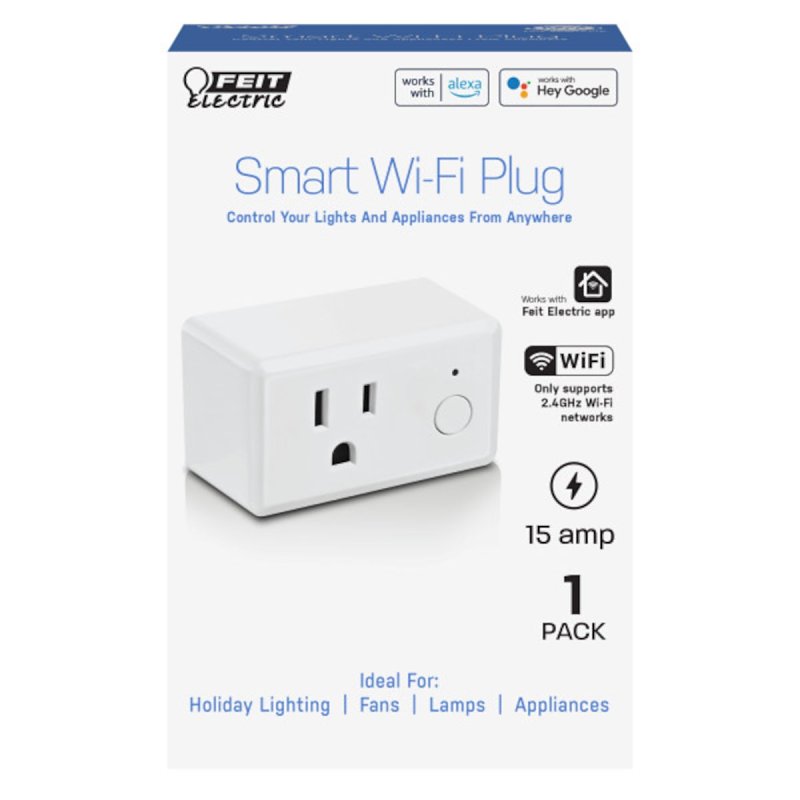Feit Electric PLUG/WIFI Indoor Smart Plug, White