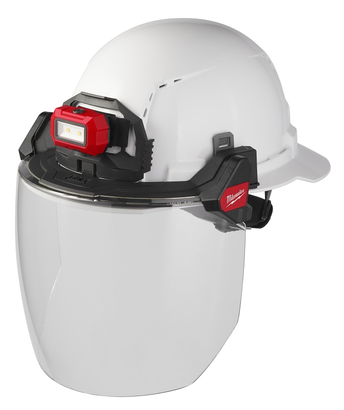 Milwaukee BOLT 48-73-1420 Full Face Shield, 10 in W Visor, 9-1/2 in H Visor, 0.06 in Thick Visor, Clear Visor