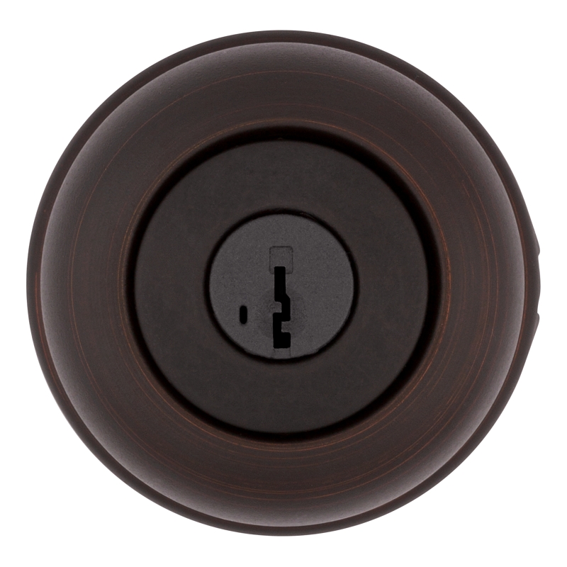 Kwikset 94002-956 Entry Door Lockset, Knob Handle, Venetian Bronze, Zinc, KW1, SC1 Keyway, Residential, 3 Grade