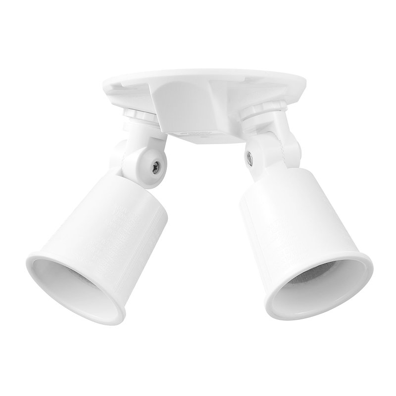 globe 17000104 Security Light, Plastic Fixture, White Fixture