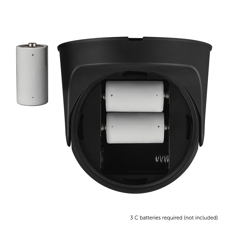 globe 17000183 Security Orb Light, LED Lamp, Daylight, 250 Lumens, 4000 K Color Temp, Black Fixture