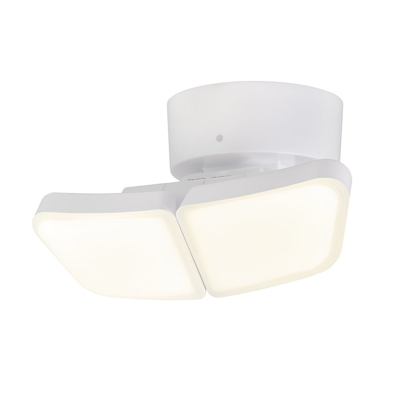globe 17000191 Dusk-to-Dawn Security Flood Light, LED Lamp, 2200 Lumens, 4000 K Color Temp, Plastic Fixture