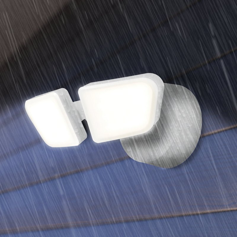 globe 17000191 Dusk-to-Dawn Security Flood Light, LED Lamp, 2200 Lumens, 4000 K Color Temp, Plastic Fixture