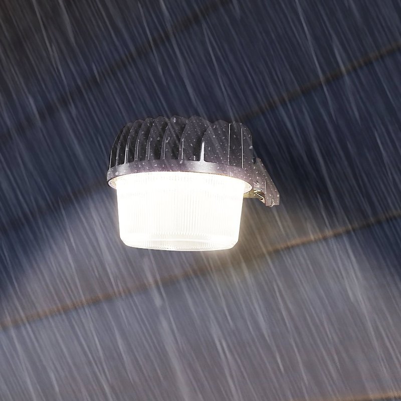 globe 17000193 Dusk-to-Dawn Barn Security Flood Light, LED Lamp, 4500 Lumens, 4000 K Color Temp